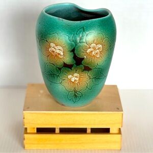 Vintage JORDI SERRA MORAGAS Spanish Studio Art Pottery Vase floral decor 1970’s.